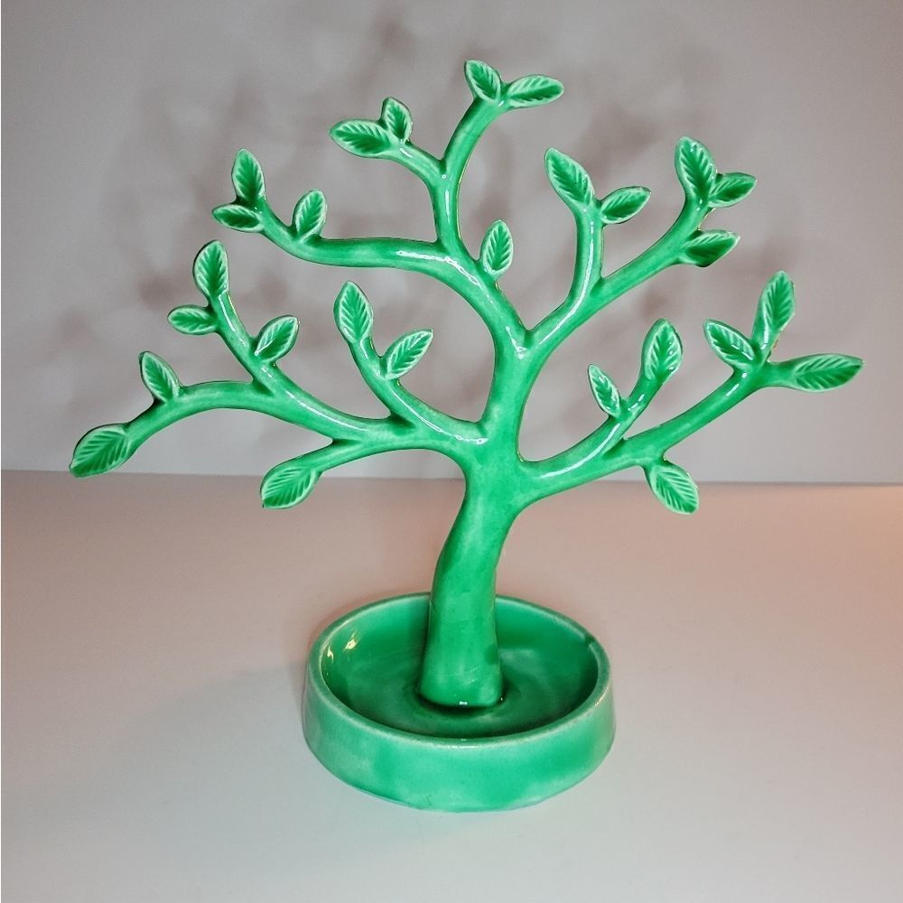 Glazed Metal Jewelry Tree